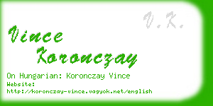 vince koronczay business card